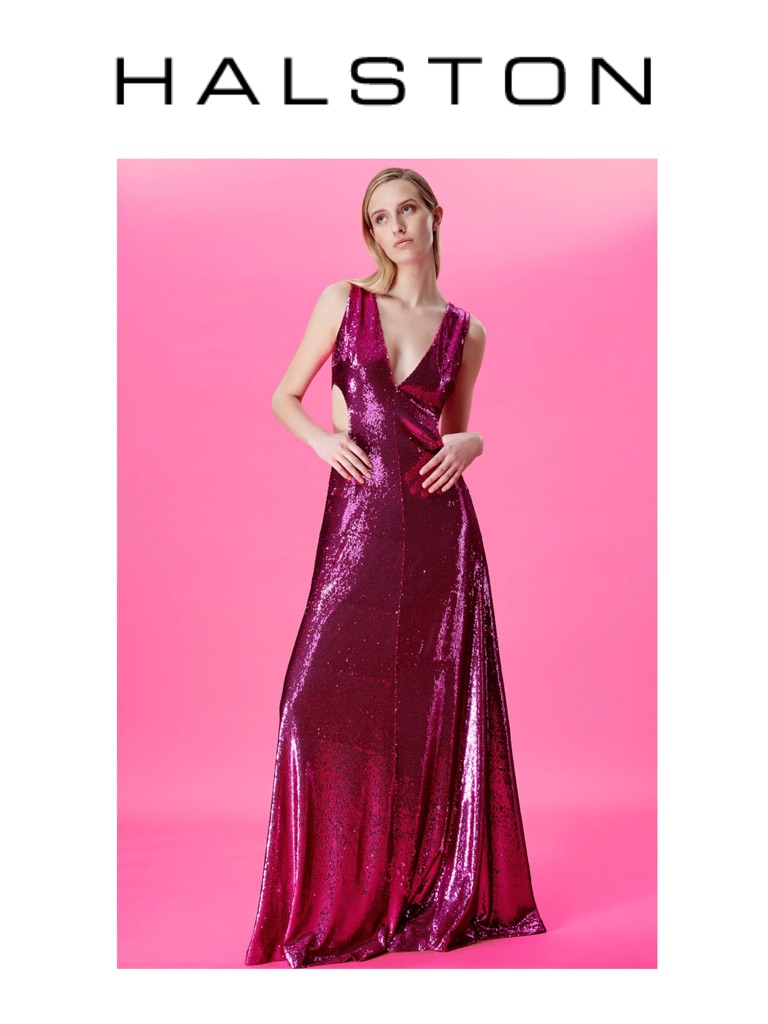 Halston Natalia Gown In Sequins